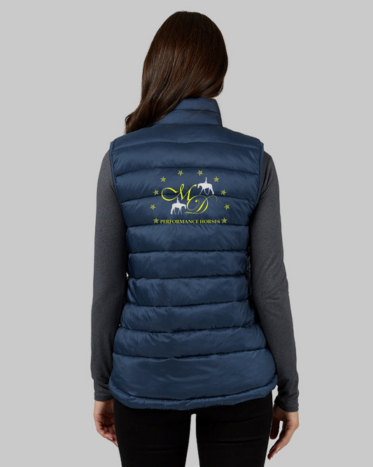 Ladies Embroidered Puff Vest