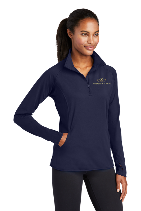 Anderin Farm Women's Sport-Wick Stretch 1/4 Zip Pullover