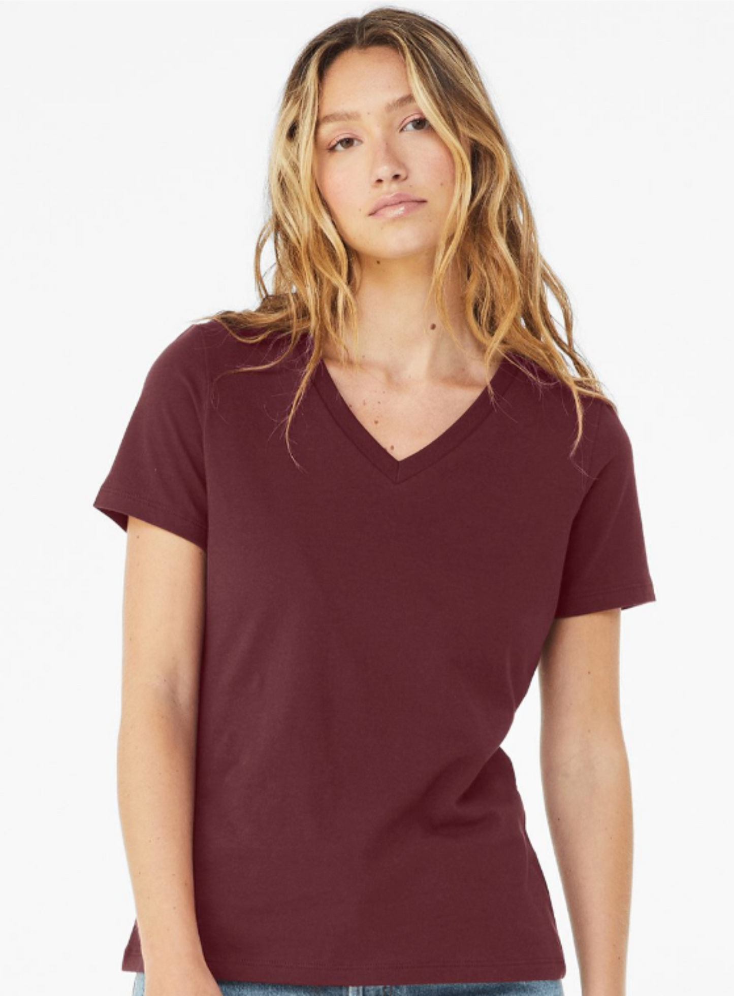 Anderin Farm Printed V Neck Tee