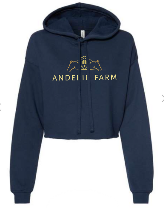 Anderin Farm Women's Crop Fleece Hoodie