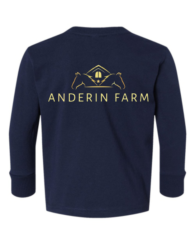 Anderin Farm Printed Toddler Long Sleeve Tee