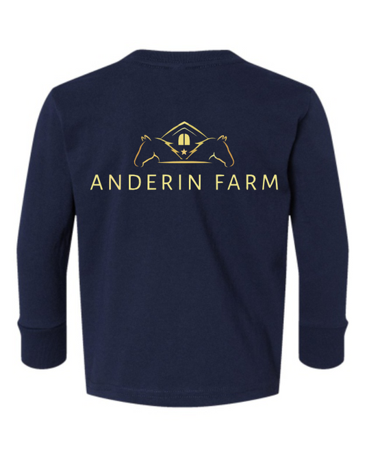Anderin Farm Printed Toddler Long Sleeve Tee