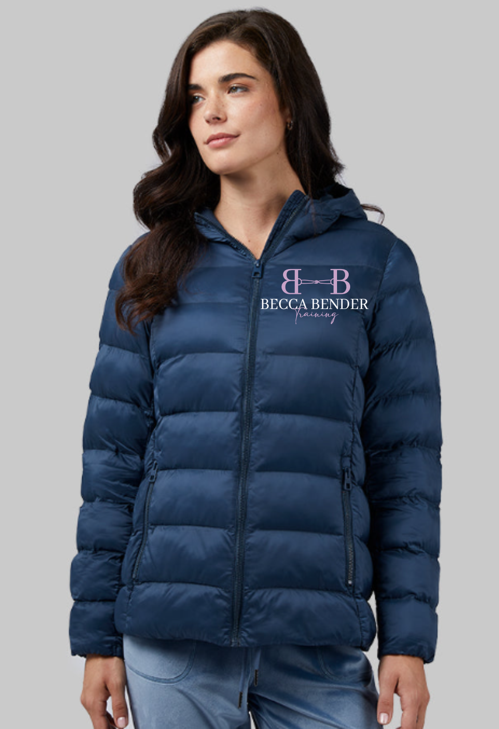 Becca Bender Training Women's Lightweight Poly-Fill Packable Hooded Jacket