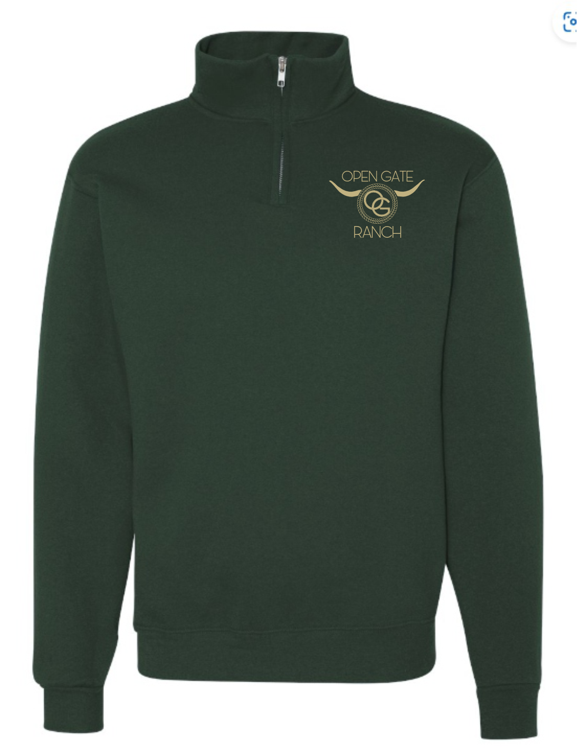 Open Gate Cadet Collar Quarter Zip Sweatshirt