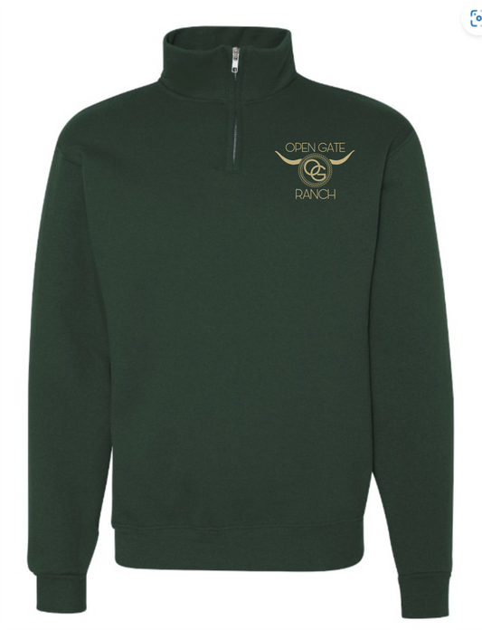 Open Gate Cadet Collar Quarter Zip Sweatshirt