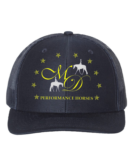 MD Performance Horses Richardson Trucker Cap Embroidered Center Logo