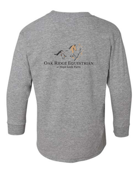 Oak Ridge Equestrian at Hope Lock Farm Unisex Long Sleeve YOUTH Printed Tee