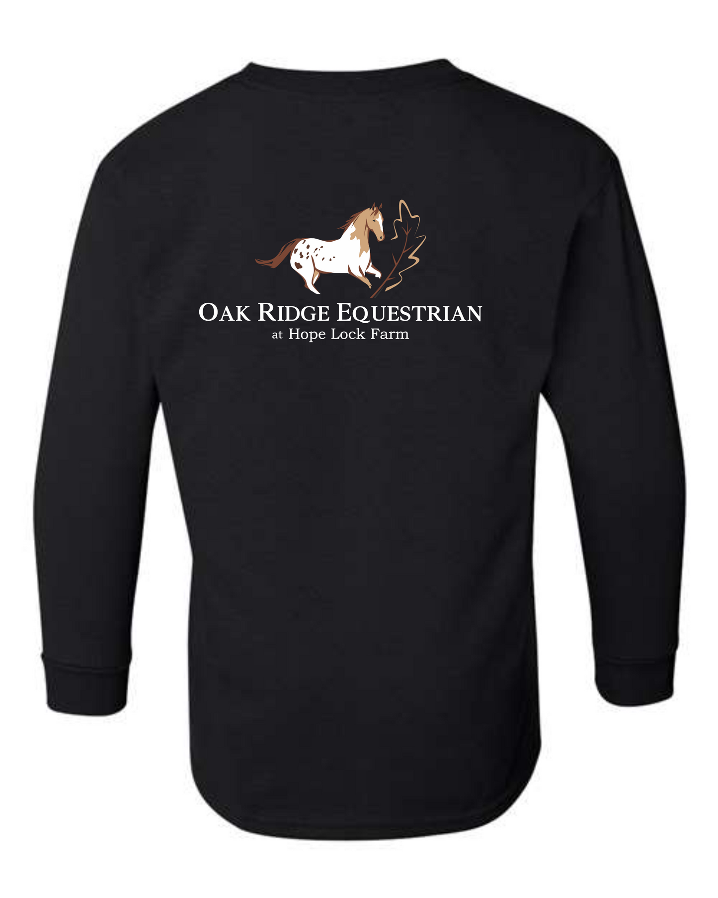 Oak Ridge Equestrian at Hope Lock Farm Unisex Long Sleeve YOUTH Printed Tee