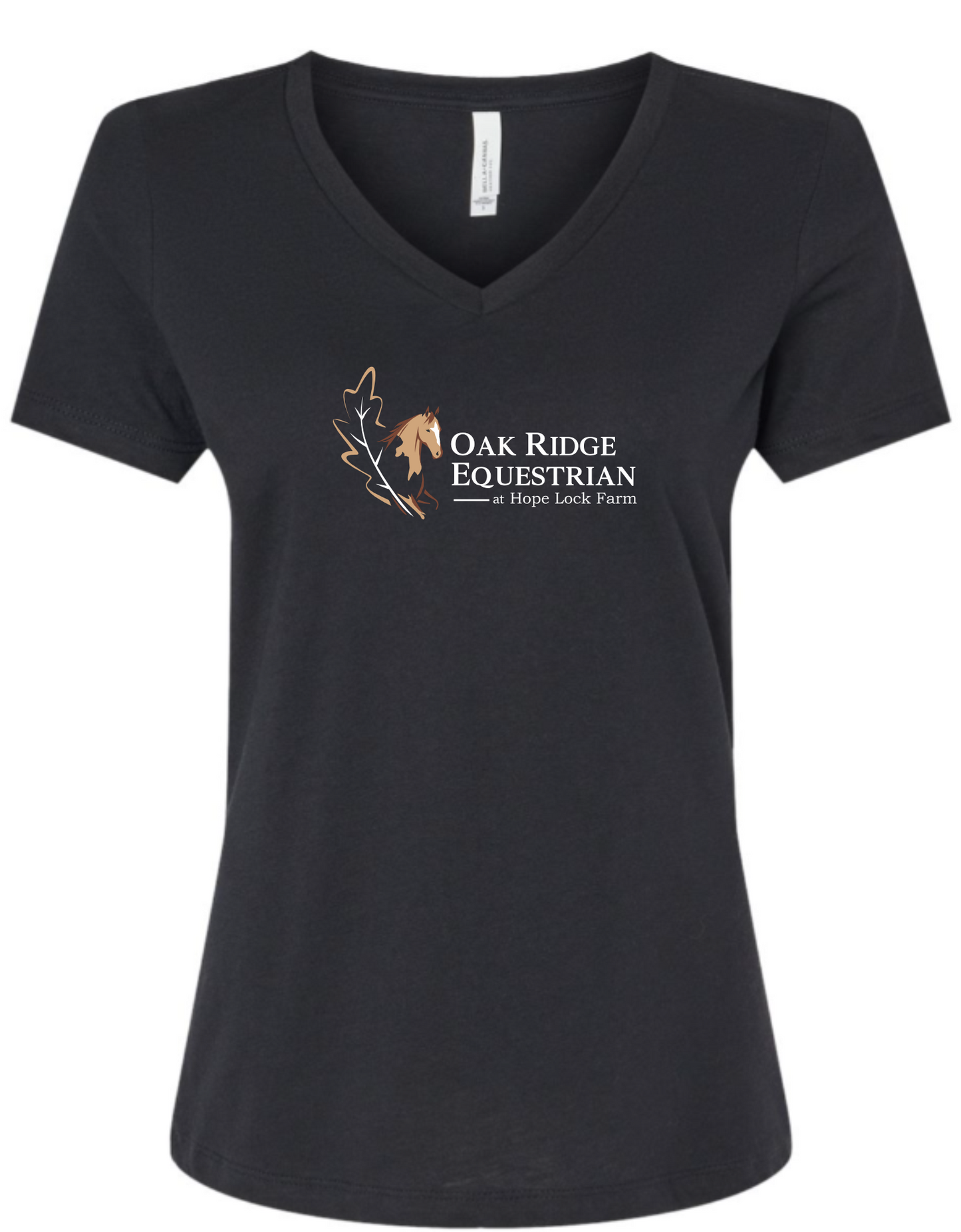 Oak Ridge Equestrian at Hope Lock Farm  Printed V Neck Tee