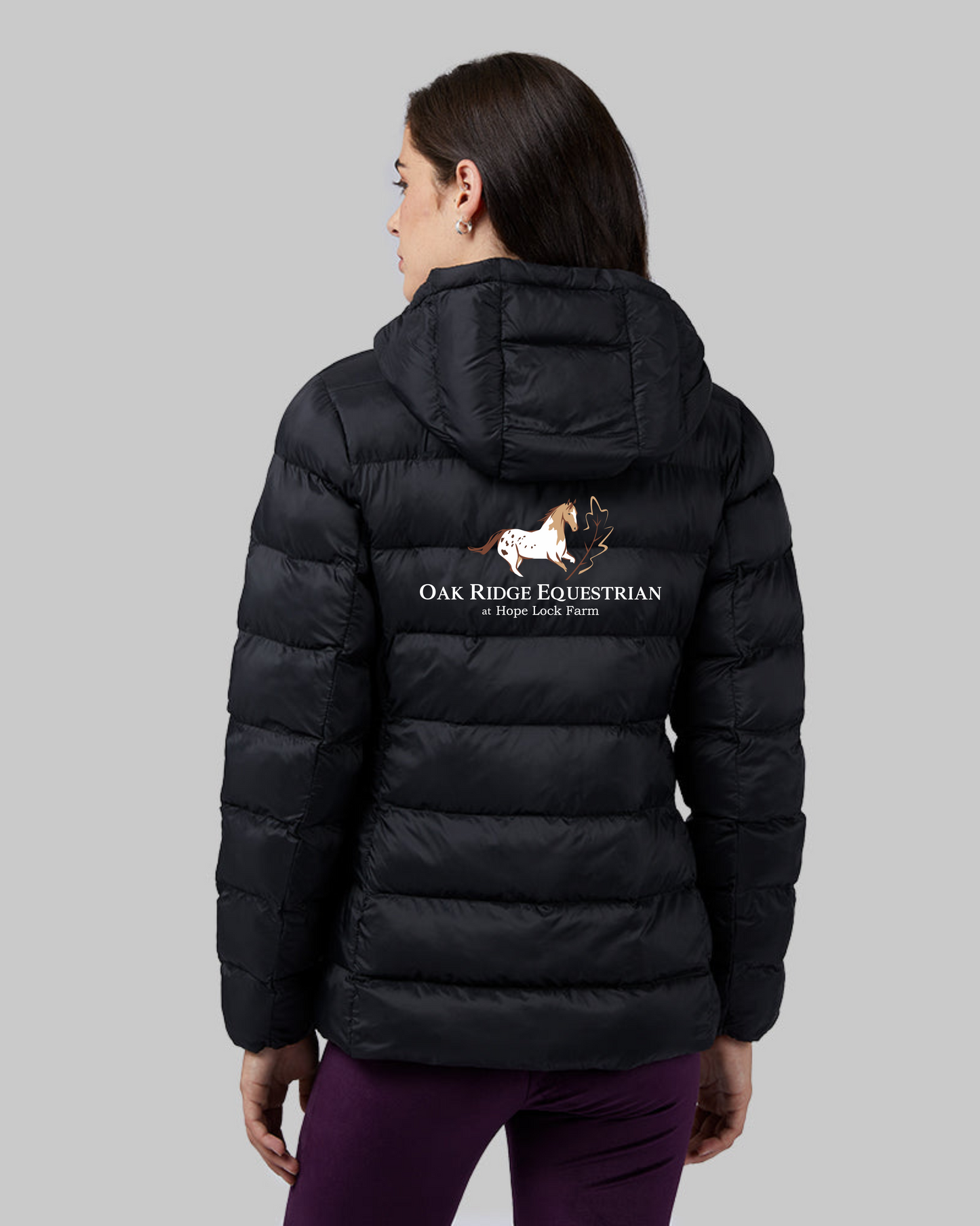 Oak Ridge Equestrian at Hope Lock Farm Women's Lightweight Poly-Fill Packable Hooded Jacket