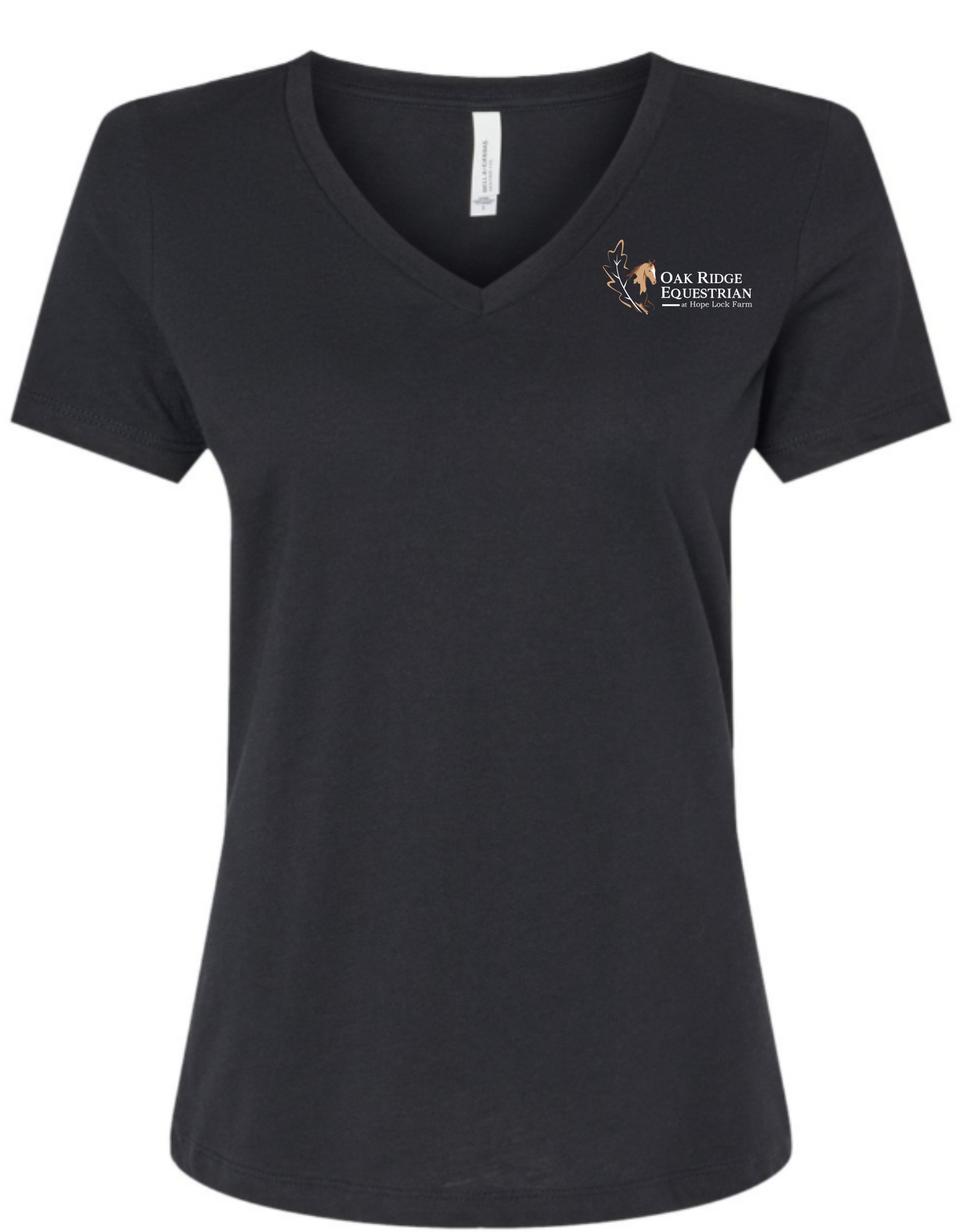 Oak Ridge Equestrian at Hope Lock Farm  Printed V Neck Tee