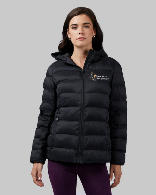 Oak Ridge Equestrian at Hope Lock Farm Women's Lightweight Poly-Fill Packable Hooded Jacket