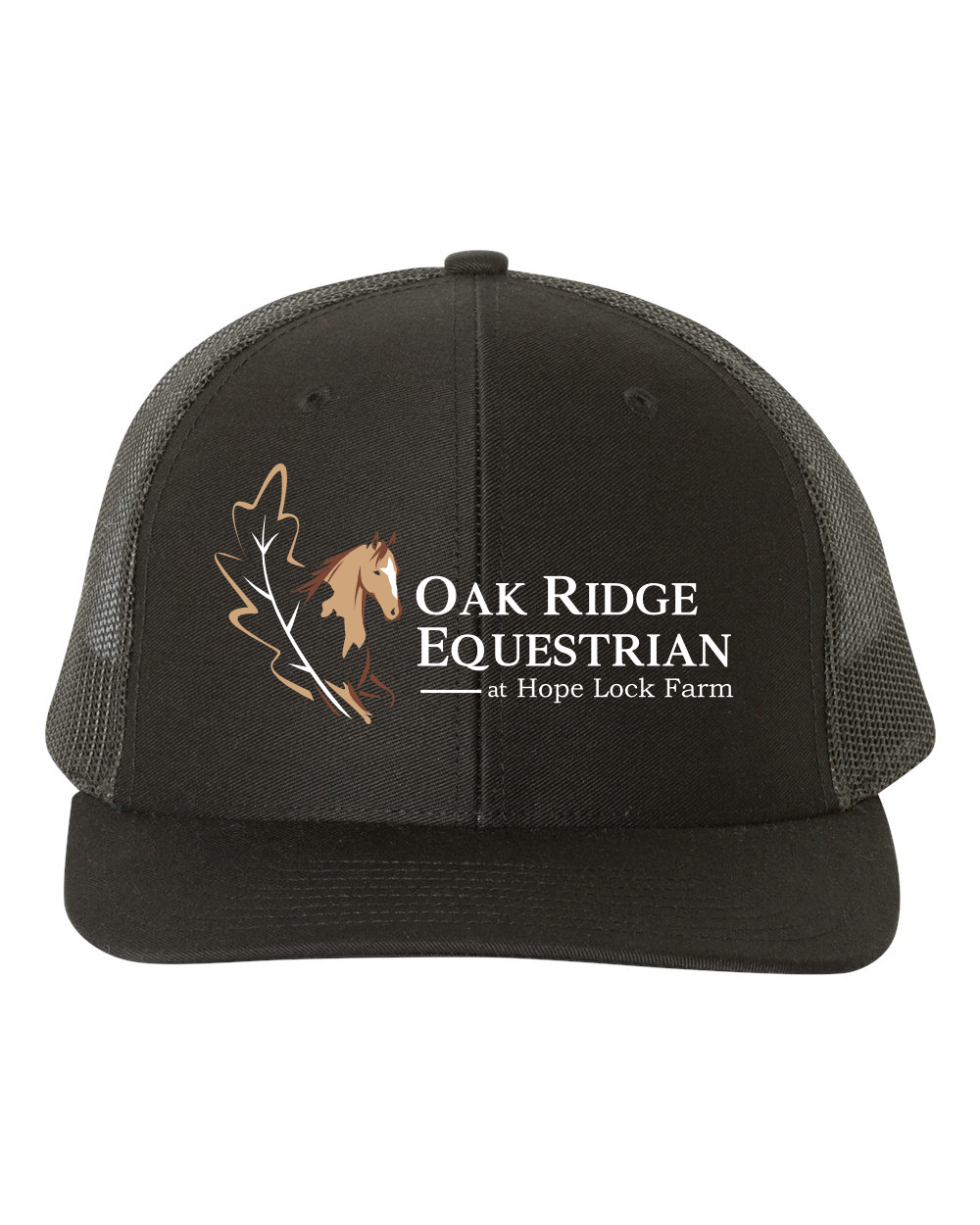 Oak Ridge Equestrian at Hope Lock Farm Richardson Trucker Cap Embroidered Center Logo