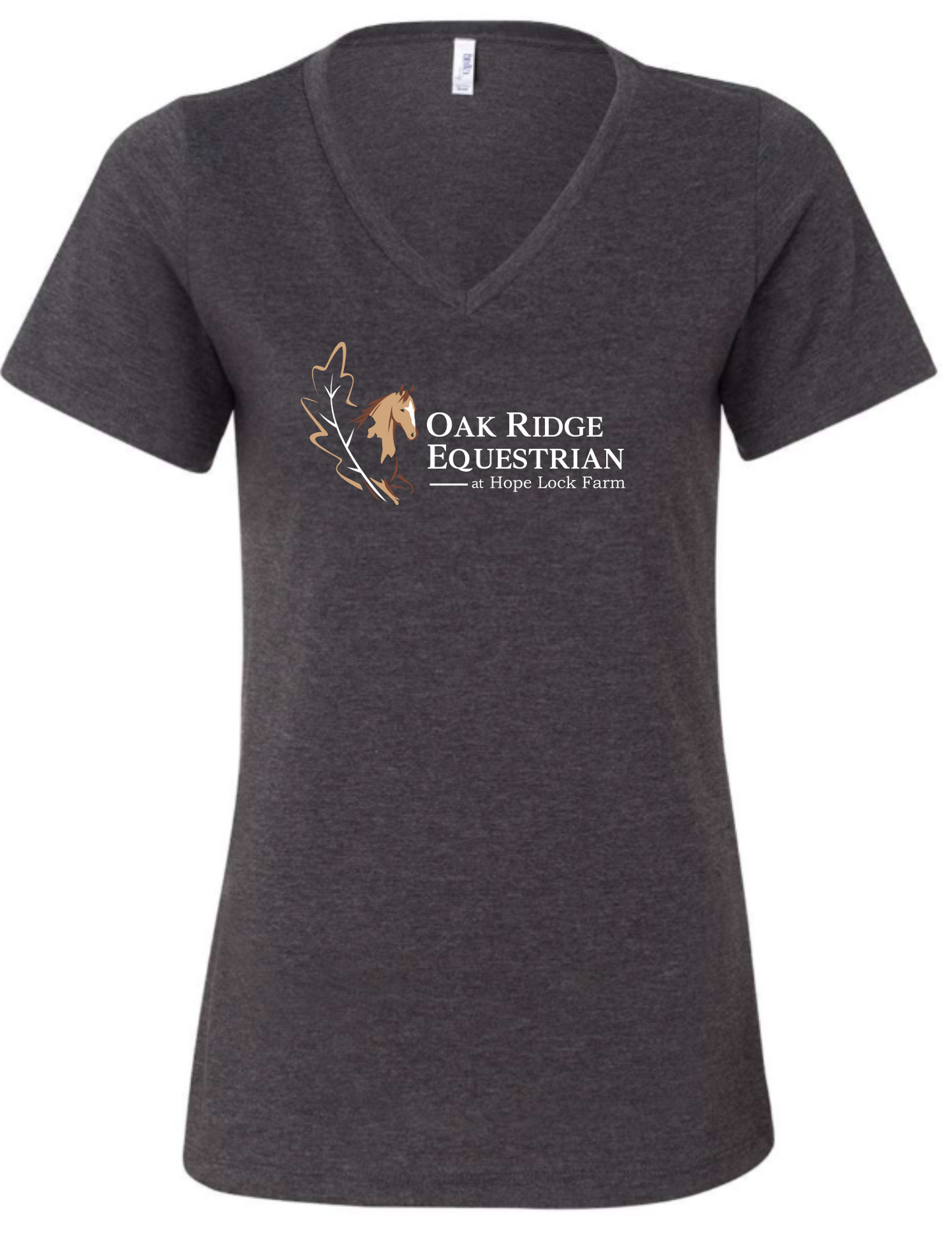Oak Ridge Equestrian at Hope Lock Farm  Printed V Neck Tee