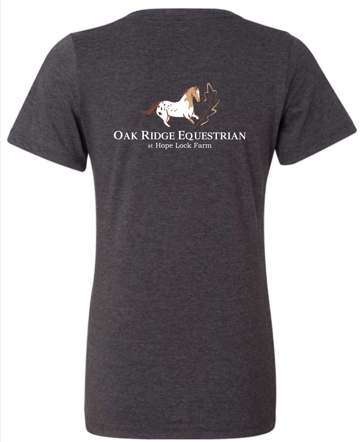 Oak Ridge Equestrian at Hope Lock Farm  Printed V Neck Tee