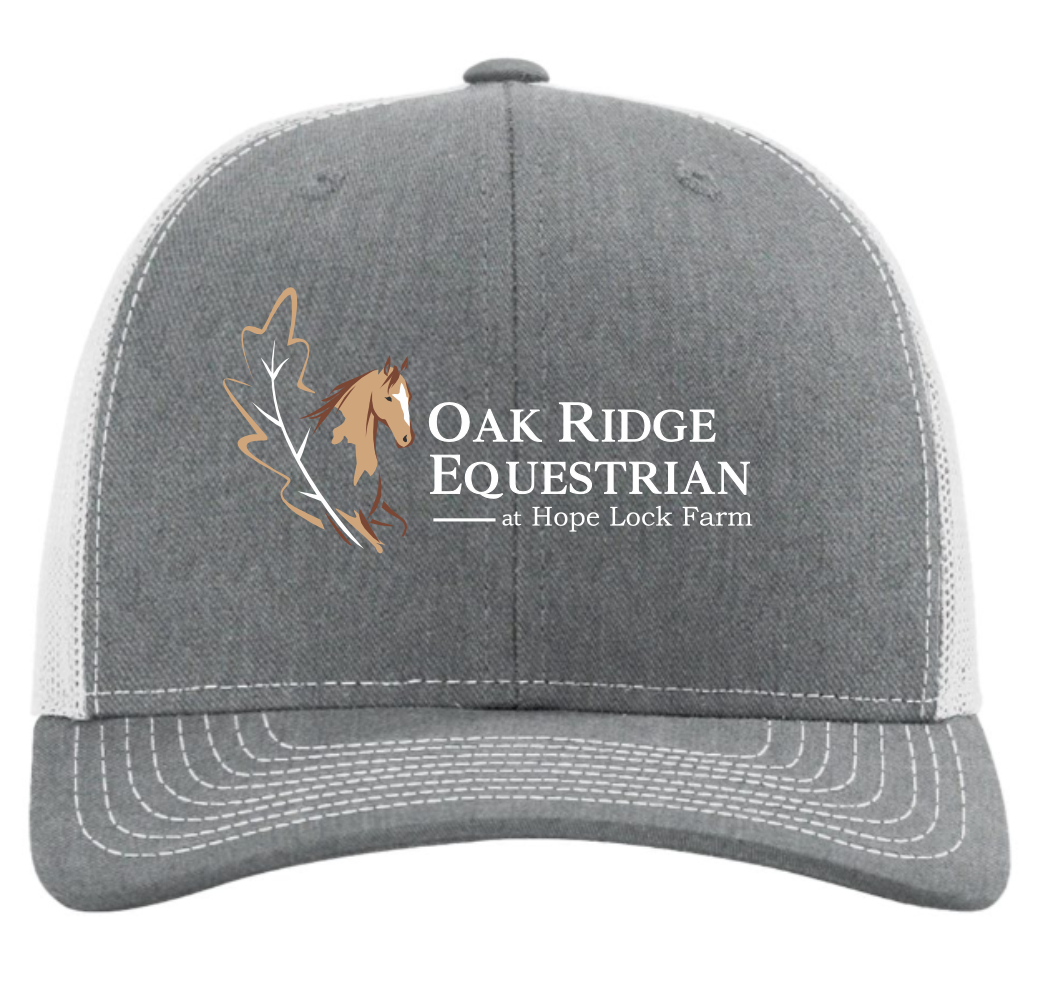 Oak Ridge Equestrian at Hope Lock Farm Richardson Trucker Cap Embroidered Center Logo