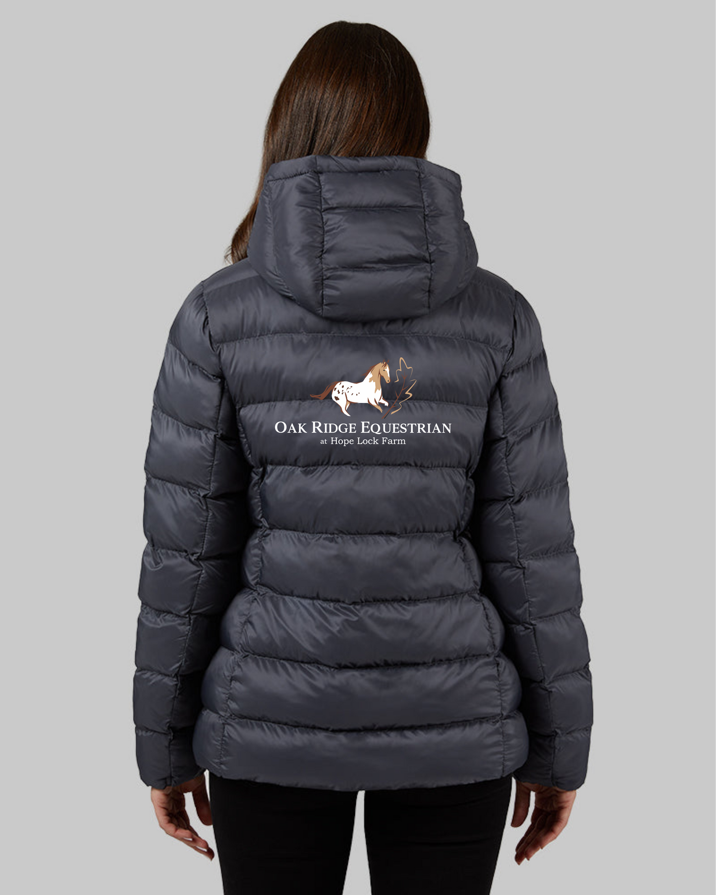Oak Ridge Equestrian at Hope Lock Farm Women's Lightweight Poly-Fill Packable Hooded Jacket
