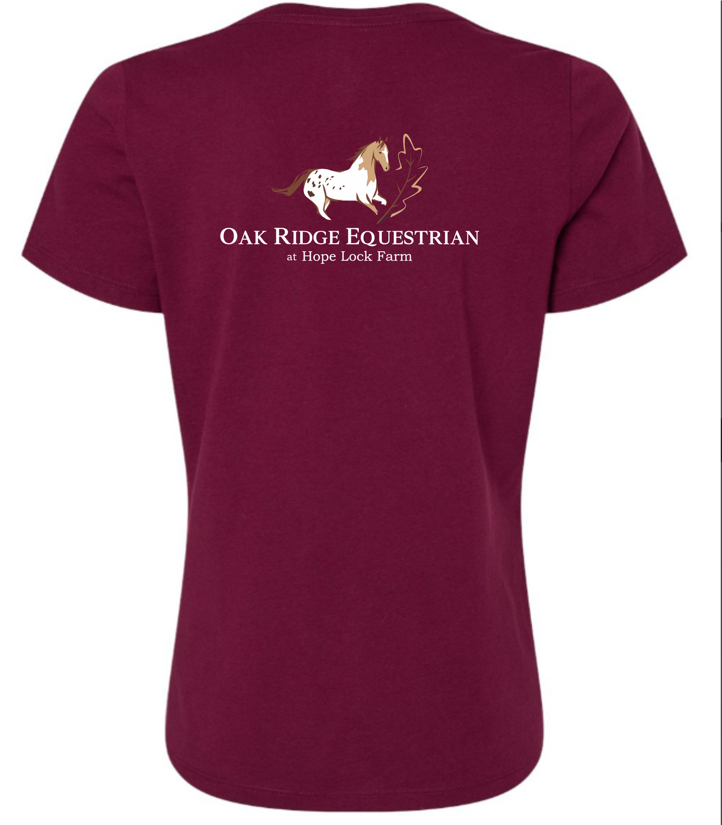 Oak Ridge Equestrian at Hope Lock Farm  Printed V Neck Tee