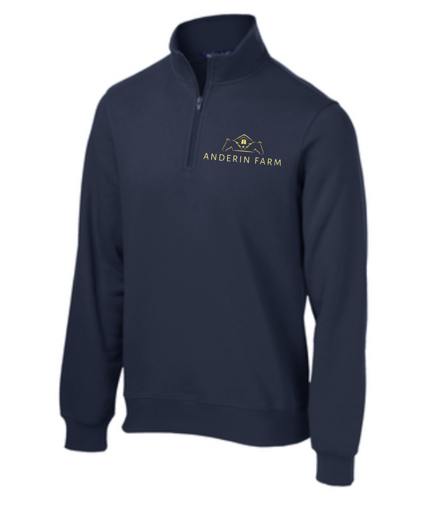 Anderin Farm Cadet Collar Quarter Zip Sweatshirt