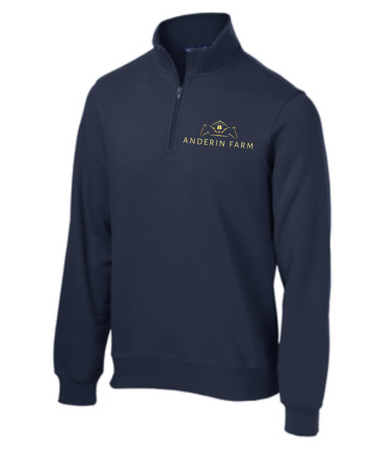Anderin Farm Cadet Collar Quarter Zip Sweatshirt