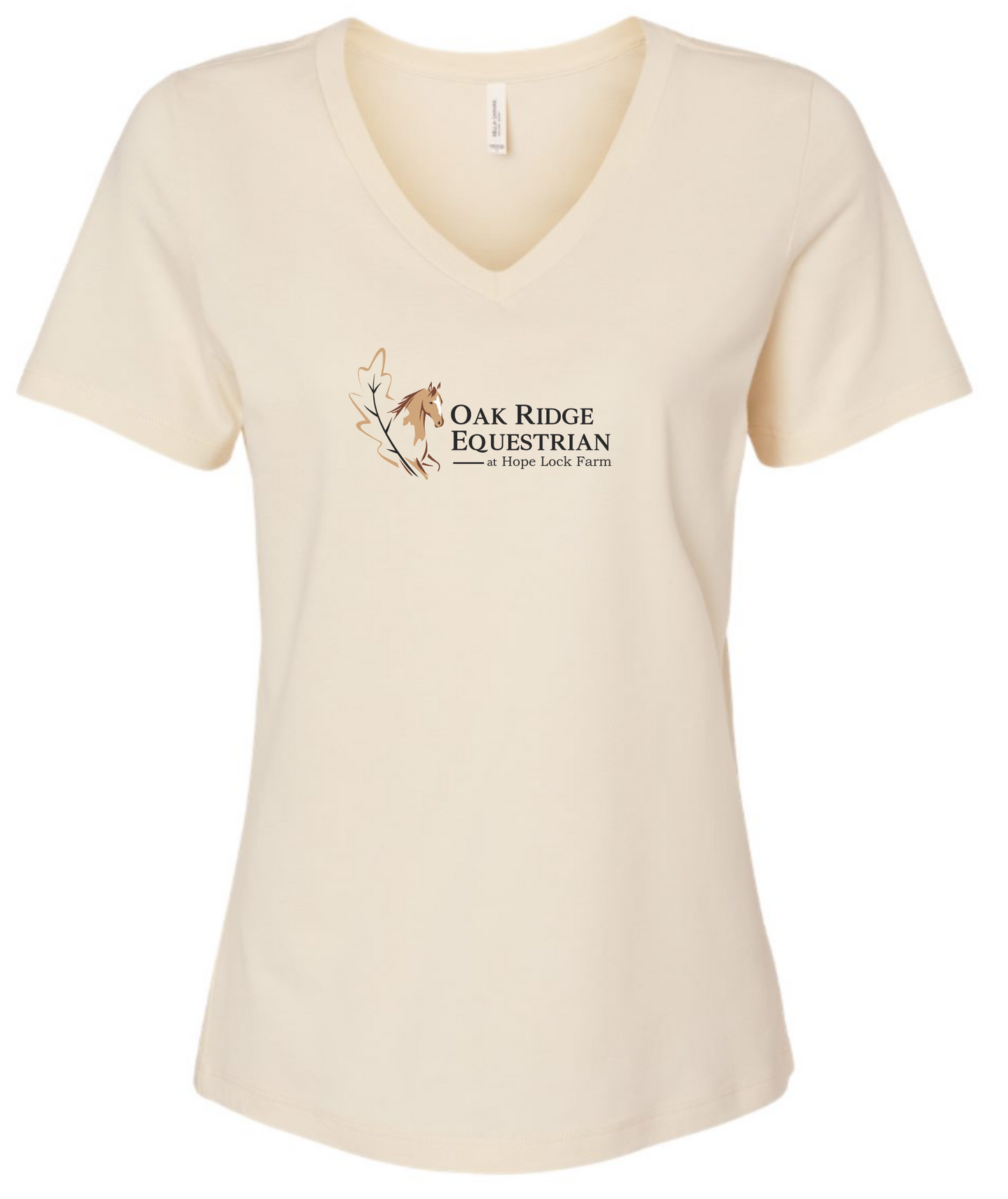 Oak Ridge Equestrian at Hope Lock Farm  Printed V Neck Tee