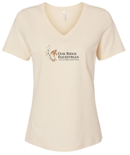 Oak Ridge Equestrian at Hope Lock Farm  Printed V Neck Tee