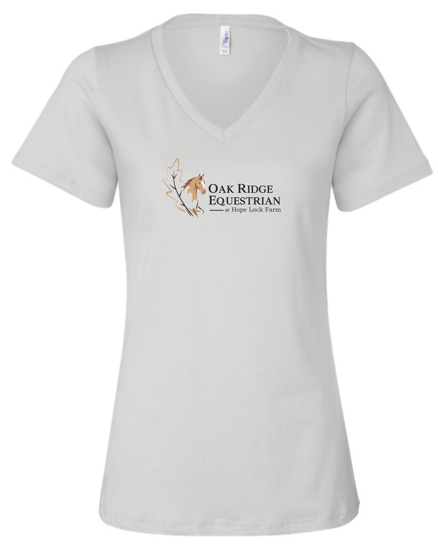 Oak Ridge Equestrian at Hope Lock Farm  Printed V Neck Tee