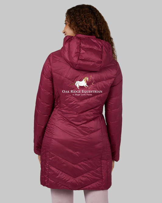 Oak Ridge Equestrian at Hope Lock Farm Women's Ultra-Light Down Packable 3/4 Jacket