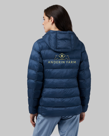 Anderin Farm Women's Lightweight Poly-Fill Packable Hooded Jacket