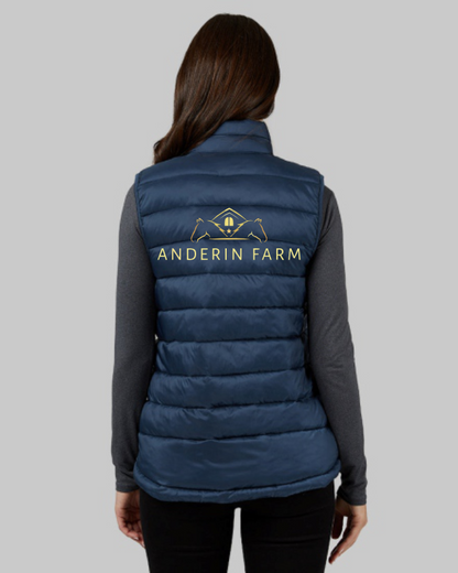 Anderin Farm Ladies Embroidered Puff Vest
