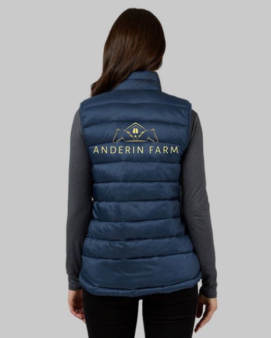Anderin Farm Ladies Embroidered Puff Vest