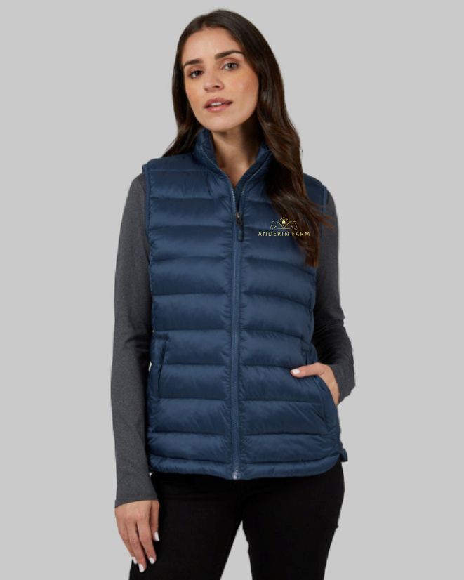 Anderin Farm Ladies Embroidered Puff Vest