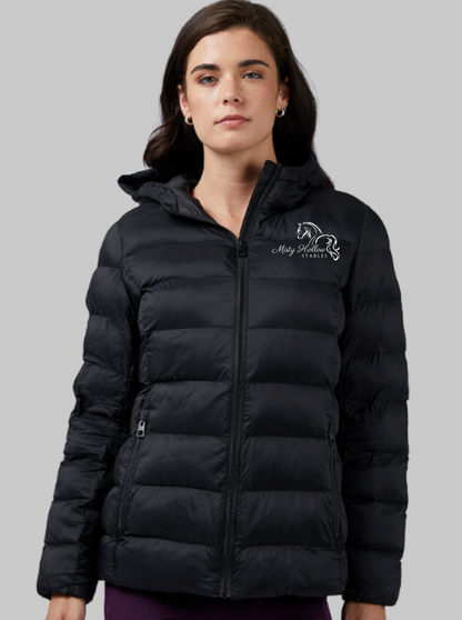 Misty Hollow Stables Women's Lightweight Poly-Fill Packable Hooded Jacket