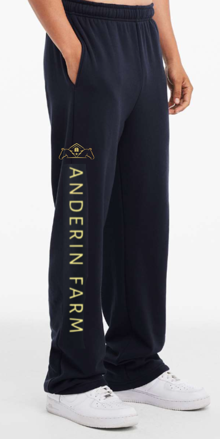 Anderin Farm - Sponge Fleece Straight Leg Sweatpants Long Logo
