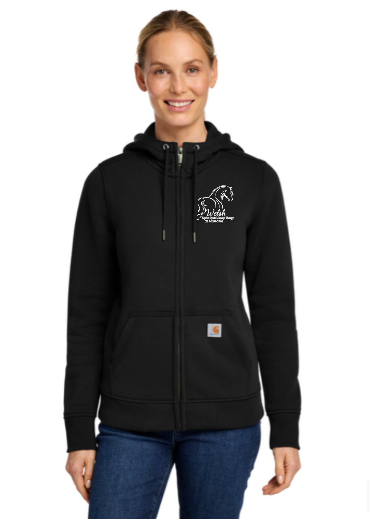 Welsh's Equine Sports Massage Carhartt Zip Up Hoodie