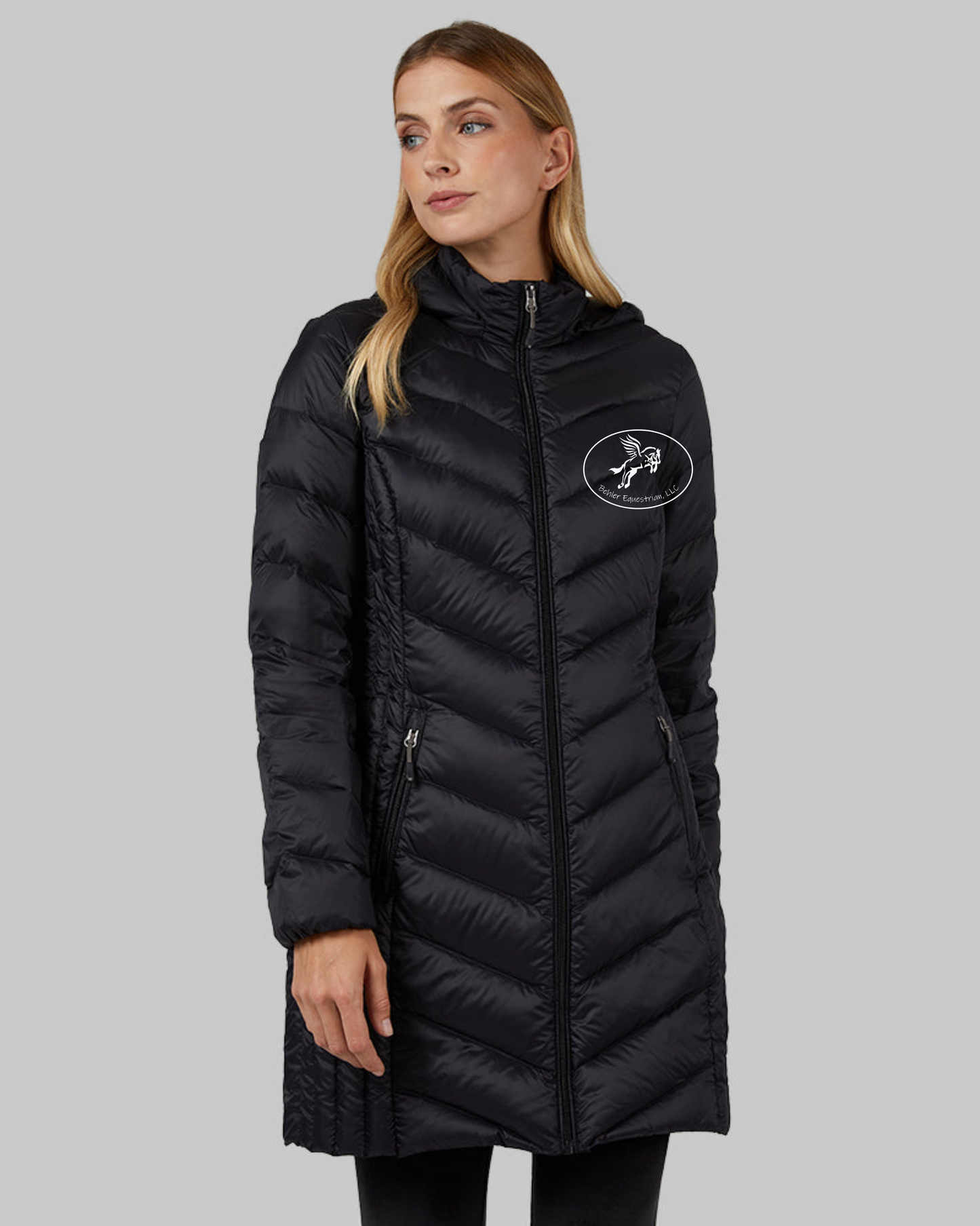 Behler Equetrian, LLC Women's Ultra-Light Down Packable 3/4 Jacket