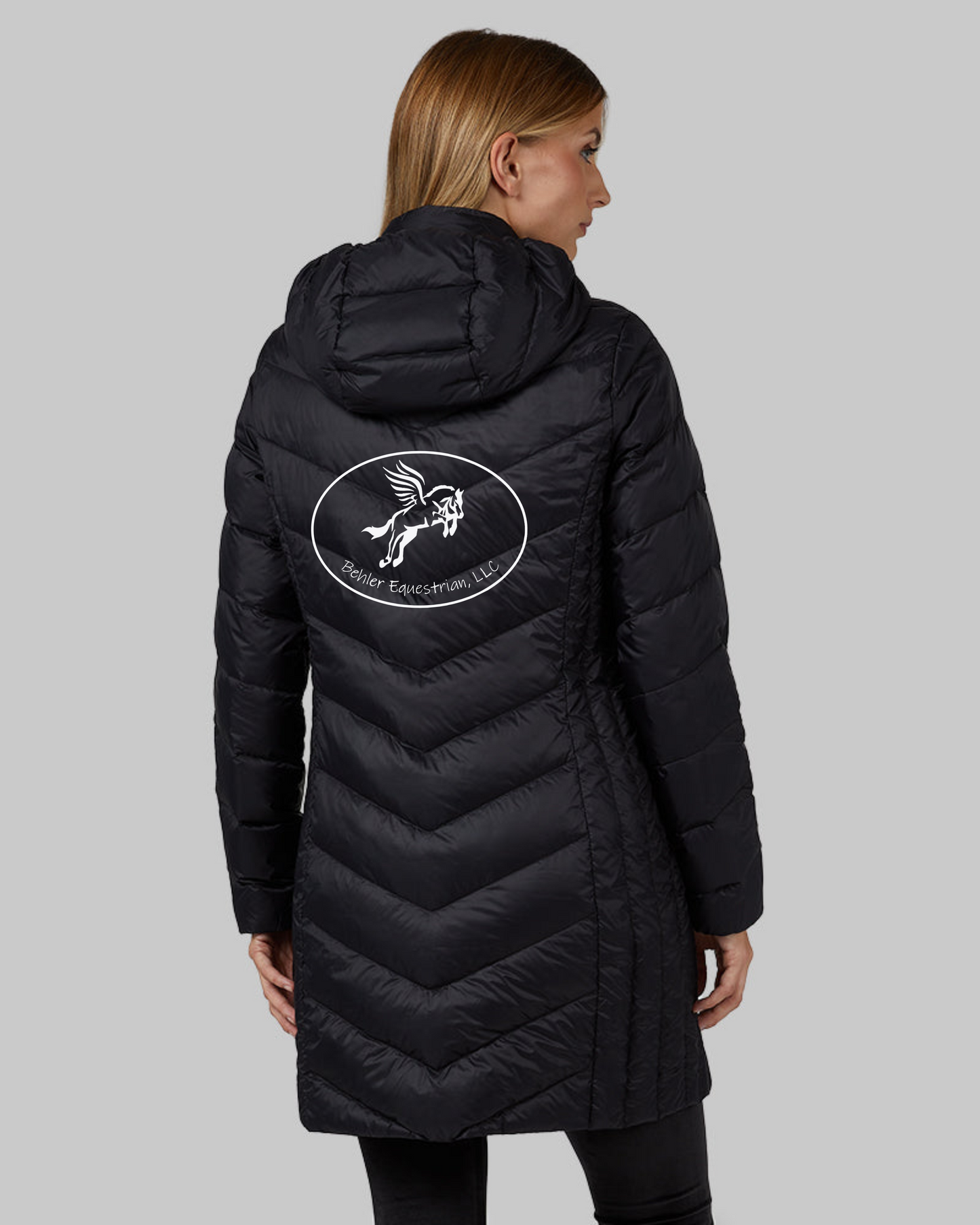 Behler Equetrian, LLC Women's Ultra-Light Down Packable 3/4 Jacket