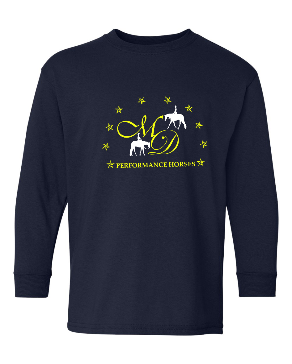 MD Performance Horses Unisex Long Sleeve YOUTH Printed Tee