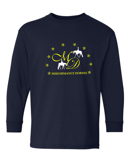 MD Performance Horses Unisex Long Sleeve YOUTH Printed Tee