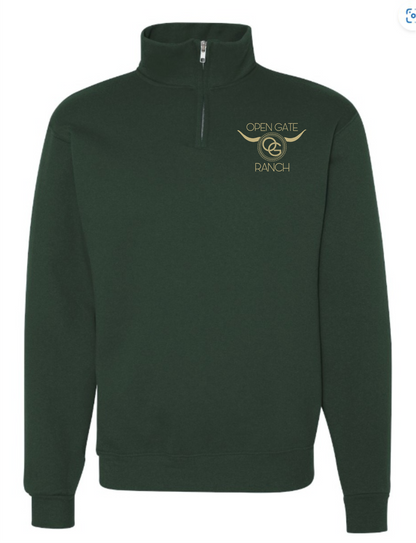 Open Gate Cadet Collar Quarter Zip Sweatshirt