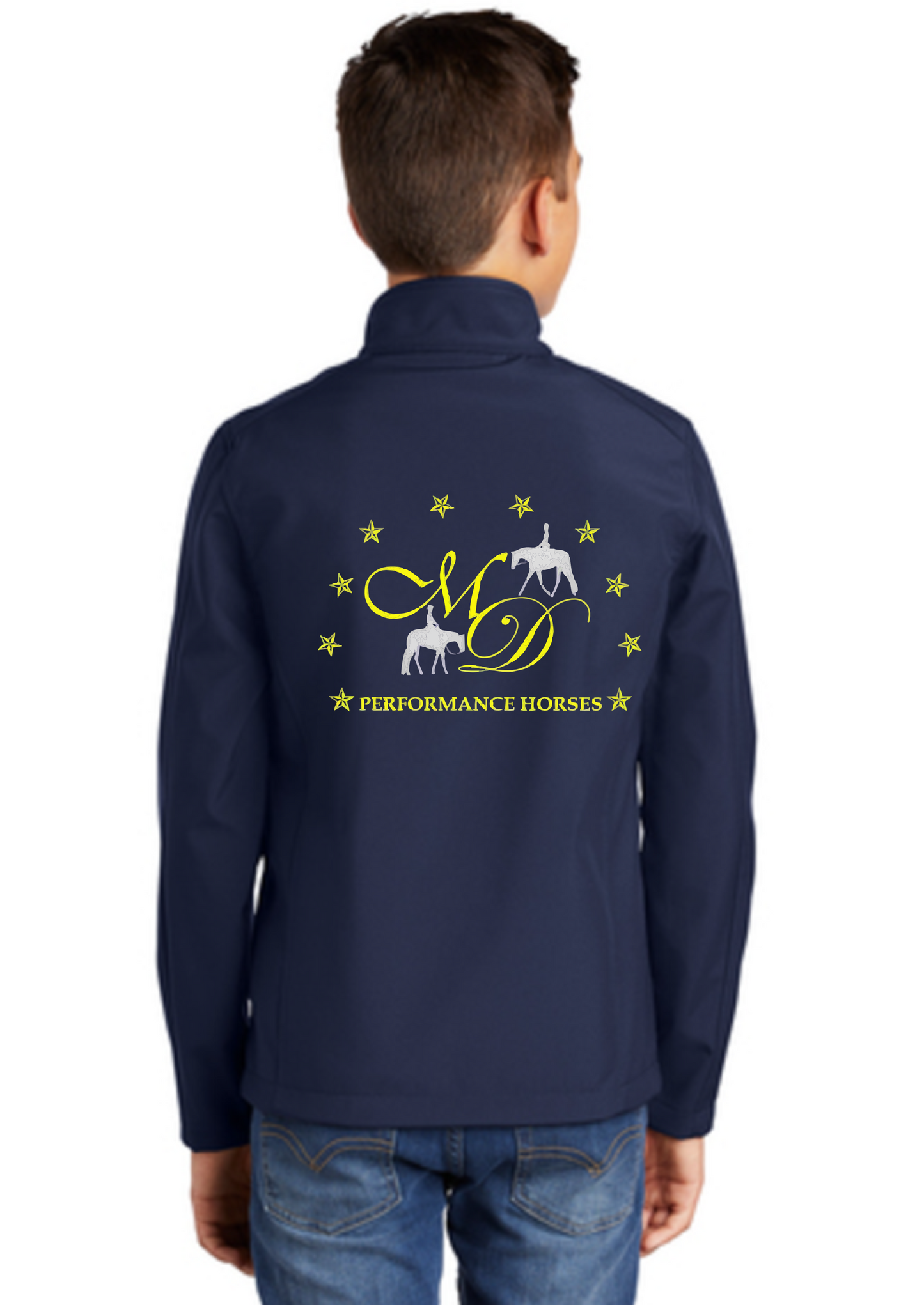 MD Performance Horses Embroidered Youth Softshell Jacket