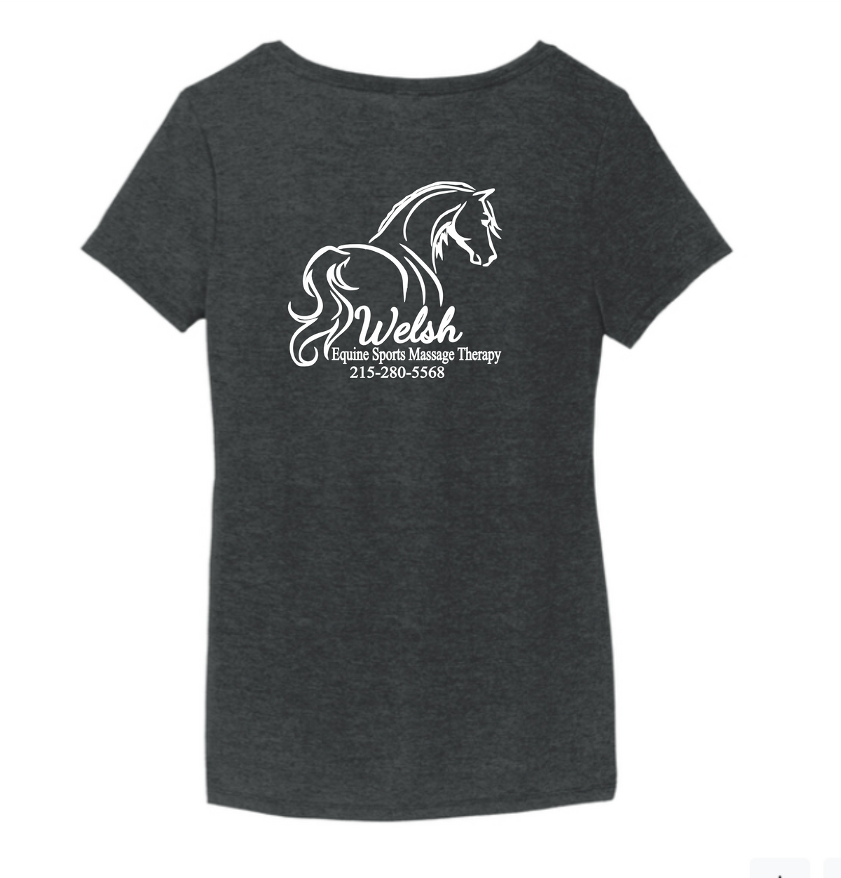 Welsh's Equine Sports Massage Printed V Neck RELAXED FIT Tee