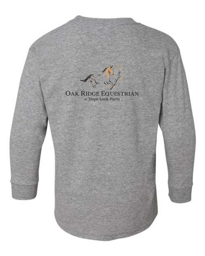 Oak Ridge Equestrian at Hope Lock Farm Unisex Long Sleeve YOUTH Printed Tee