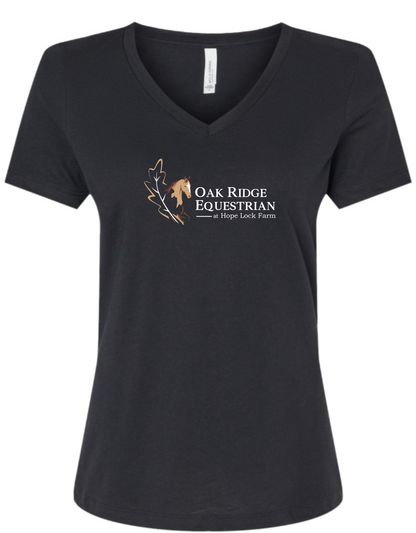 Oak Ridge Equestrian at Hope Lock Farm  Printed V Neck Tee