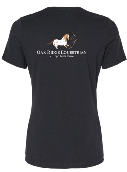 Oak Ridge Equestrian at Hope Lock Farm  Printed V Neck Tee