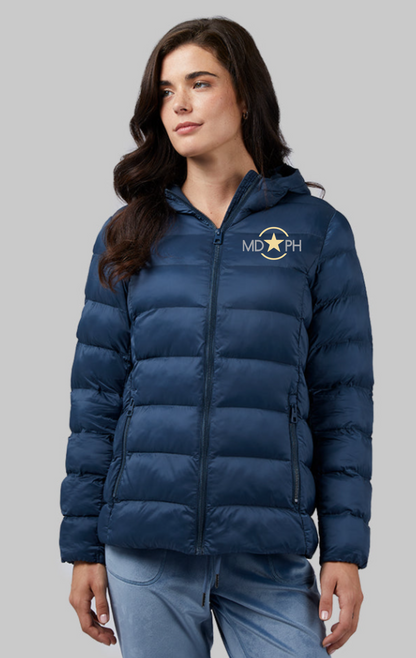 MD Performance Horses Women's Lightweight Poly-Fill Packable Hooded Jacket