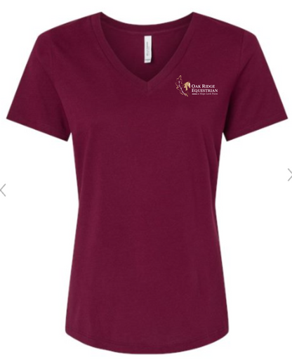 Oak Ridge Equestrian at Hope Lock Farm  Printed V Neck Tee