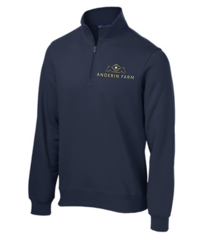 Anderin Farm Cadet Collar Quarter Zip Sweatshirt