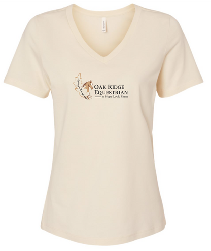 Oak Ridge Equestrian at Hope Lock Farm  Printed V Neck Tee